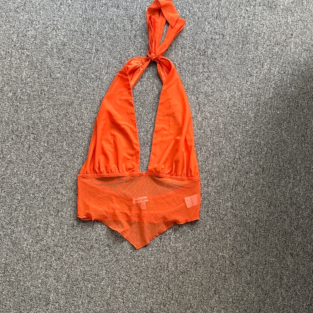 Orange Halter Top